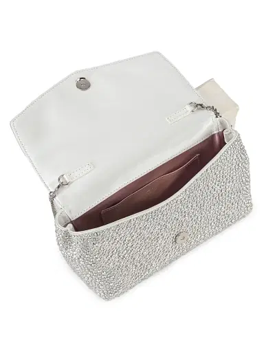 Jimmy Choo Women's Mini Crystal-Embellished Crossbody Bag - Ivory Silver | Thumbnail 5 Jimmy Choo Women's Mini Crystal-Embellished Crossbody Bag - Ivory Silver | Thumbnail 5
