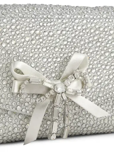 Jimmy Choo Women's Mini Crystal-Embellished Crossbody Bag - Ivory Silver | Thumbnail 6 Jimmy Choo Women's Mini Crystal-Embellished Crossbody Bag - Ivory Silver | Thumbnail 6
