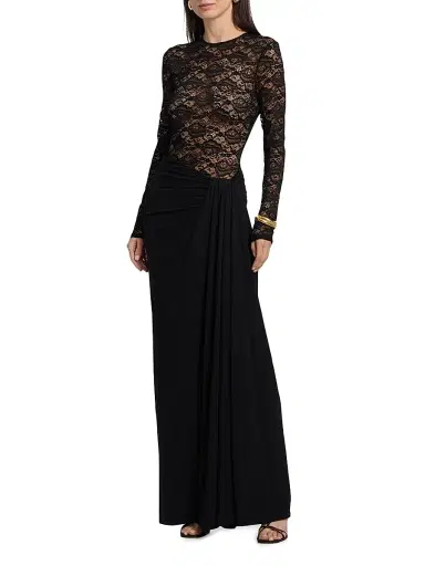 Ronny Kobo Women's Amalyia Lace Maxi Dress - Black | Thumbnail 3 Ronny Kobo Women's Amalyia Lace Maxi Dress - Black | Thumbnail 3