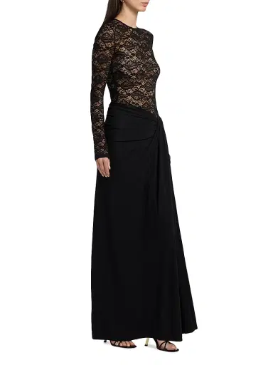 Ronny Kobo Women's Amalyia Lace Maxi Dress - Black | Thumbnail 4 Ronny Kobo Women's Amalyia Lace Maxi Dress - Black | Thumbnail 4
