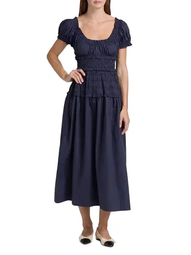 DÔEN Women's Leanne Cotton Scoopneck Midi-Dress | Thumbnail 2 DÔEN Women's Leanne Cotton Scoopneck Midi-Dress | Thumbnail 2