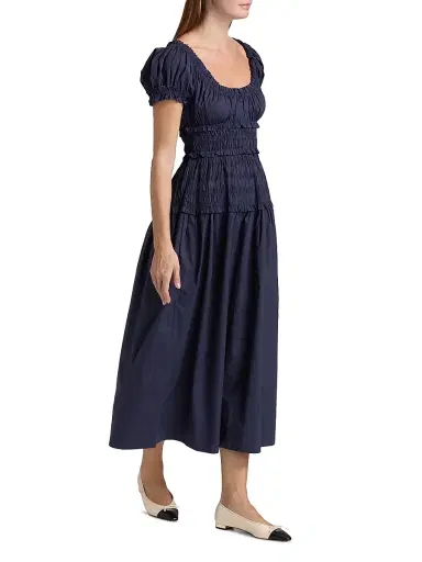 DÔEN Women's Leanne Cotton Scoopneck Midi-Dress | Thumbnail 3 DÔEN Women's Leanne Cotton Scoopneck Midi-Dress | Thumbnail 3