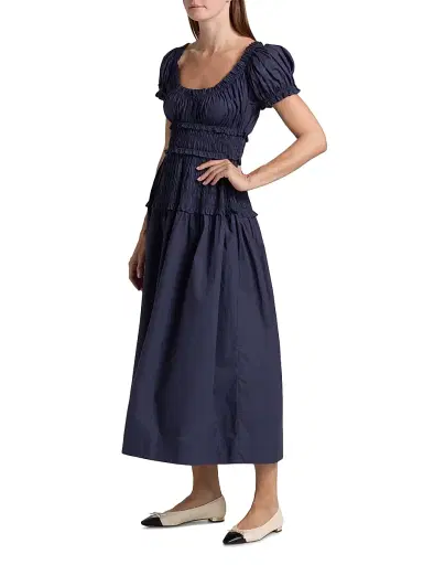 DÔEN Women's Leanne Cotton Scoopneck Midi-Dress | Thumbnail 4 DÔEN Women's Leanne Cotton Scoopneck Midi-Dress | Thumbnail 4