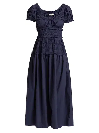 DÔEN Women's Leanne Cotton Scoopneck Midi-Dress | Thumbnail 1 DÔEN Women's Leanne Cotton Scoopneck Midi-Dress | Thumbnail 1