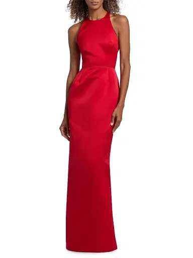 Atelier Prabal Gurung Women's Caroline Sleeveless Satin Gown - Red - Size 0 | Thumbnail 6 Atelier Prabal Gurung Women's Caroline Sleeveless Satin Gown - Red - Size 0 | Thumbnail 6