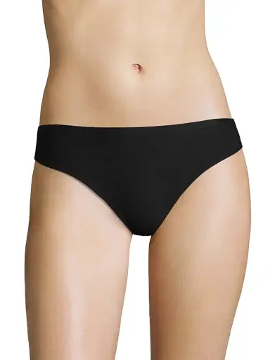 Chantelle Women's Soft Stretch Seamless Regular Rise Thong - Black | Thumbnail 3 Chantelle Women's Soft Stretch Seamless Regular Rise Thong - Black | Thumbnail 3