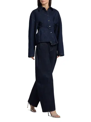 A.W.A.K.E. MODE Women's Super Wide-Leg Jeans - Indigo Rinse Wash | Thumbnail 2 A.W.A.K.E. MODE Women's Super Wide-Leg Jeans - Indigo Rinse Wash | Thumbnail 2