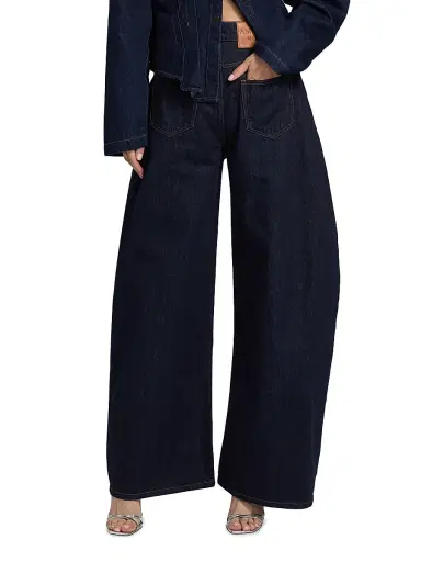 A.W.A.K.E. MODE Women's Super Wide-Leg Jeans - Indigo Rinse Wash | Thumbnail 6 A.W.A.K.E. MODE Women's Super Wide-Leg Jeans - Indigo Rinse Wash | Thumbnail 6