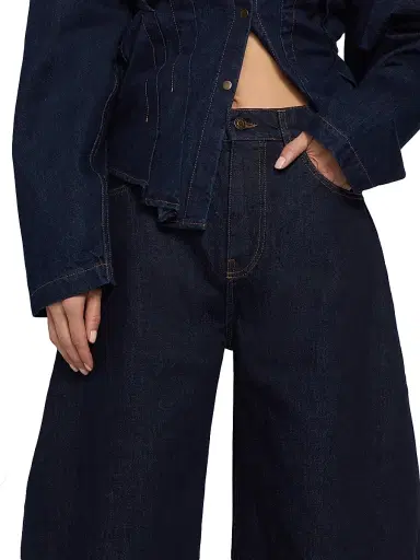 A.W.A.K.E. MODE Women's Super Wide-Leg Jeans - Indigo Rinse Wash | Thumbnail 7 A.W.A.K.E. MODE Women's Super Wide-Leg Jeans - Indigo Rinse Wash | Thumbnail 7