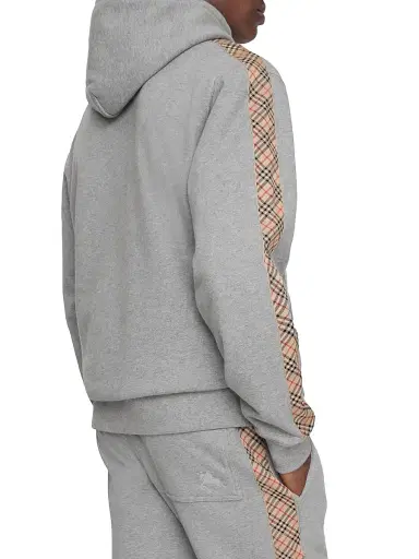 Burberry Men's Simon Check Cotton Hoodie - Pale Grey Melange - Size XXL | Thumbnail 3 Burberry Men's Simon Check Cotton Hoodie - Pale Grey Melange - Size XXL | Thumbnail 3