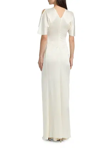 Victoria Beckham Women's Satin Gathered Waist Maxi Dress | Thumbnail 5 Victoria Beckham Women's Satin Gathered Waist Maxi Dress | Thumbnail 5