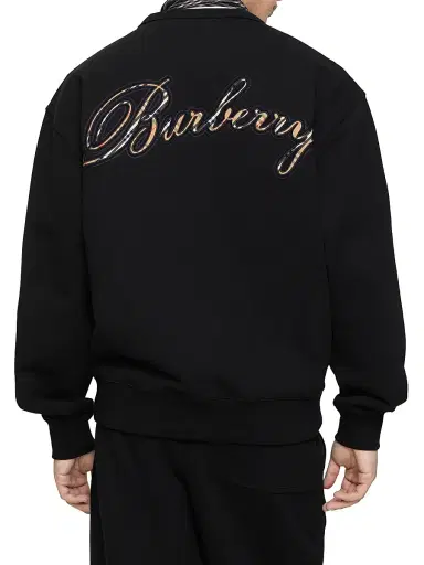 Burberry Men's Rowan Logo Cotton Crewneck Sweatshirt - Black | Thumbnail 3 Burberry Men's Rowan Logo Cotton Crewneck Sweatshirt - Black | Thumbnail 3