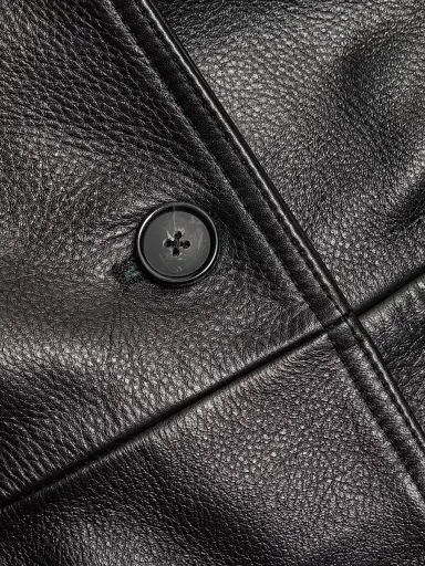 TOTEME Women's Raglan Leather Coat - Black - Size 12 | Thumbnail 7 TOTEME Women's Raglan Leather Coat - Black - Size 12 | Thumbnail 7