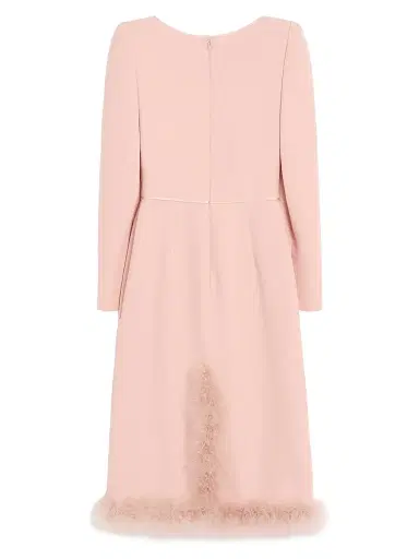 Valentino Garavani Women's Cady Couture Midi Dress with Feathers - Rose - Size 10 | Thumbnail 2 Valentino Garavani Women's Cady Couture Midi Dress with Feathers - Rose - Size 10 | Thumbnail 2