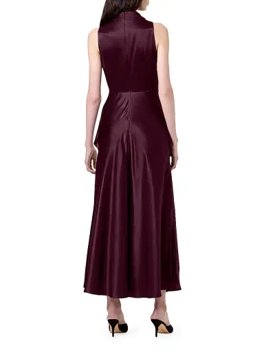 NICHOLAS Women's Esmara Satin Sleeveless Maxi Dress - Blackberry | Thumbnail 4 NICHOLAS Women's Esmara Satin Sleeveless Maxi Dress - Blackberry | Thumbnail 4