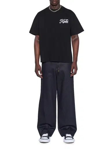 Ksubi Men's Outfield Ekcess Logo Cotton Jersey Oversized T-Shirt - Black | Thumbnail 2 Ksubi Men's Outfield Ekcess Logo Cotton Jersey Oversized T-Shirt - Black | Thumbnail 2