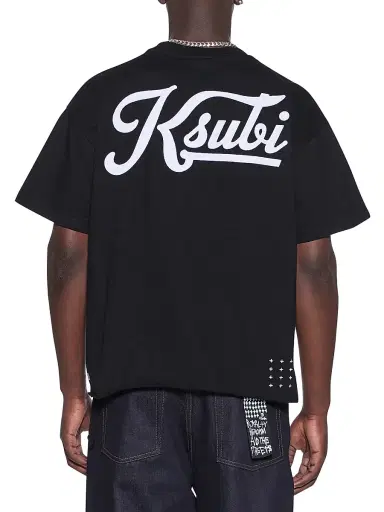 Ksubi Men's Outfield Ekcess Logo Cotton Jersey Oversized T-Shirt - Black | Thumbnail 3 Ksubi Men's Outfield Ekcess Logo Cotton Jersey Oversized T-Shirt - Black | Thumbnail 3
