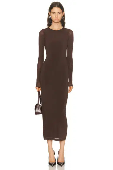 Wardrobe.NYC Sheer Midi Dress | Thumbnail 1 Wardrobe.NYC Sheer Midi Dress | Thumbnail 1