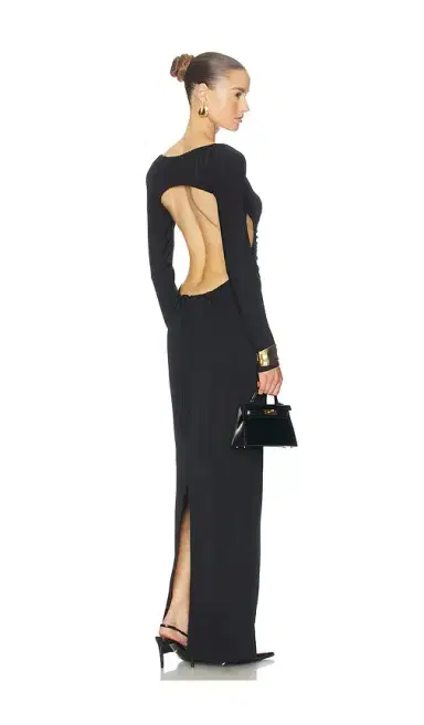 Helsa The Ruched Open Back Jersey Dress | Thumbnail 1 Helsa The Ruched Open Back Jersey Dress | Thumbnail 1