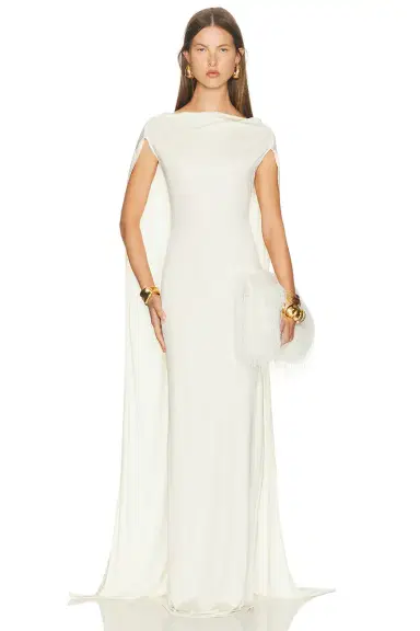 Helsa The Alva Caped Jersey Dress | Thumbnail 4 Helsa The Alva Caped Jersey Dress | Thumbnail 4