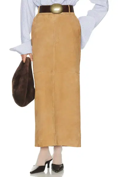 Helsa Suede Column Skirt | Thumbnail 1 Helsa Suede Column Skirt | Thumbnail 1