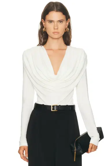 WARDROBE.NYC Evening Cowl Neck Top | Thumbnail 1 WARDROBE.NYC Evening Cowl Neck Top | Thumbnail 1