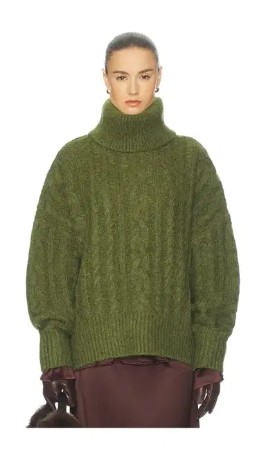 Helsa Claudiya Cable Turtleneck | Thumbnail 1 Helsa Claudiya Cable Turtleneck | Thumbnail 1