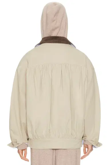 Helsa The Shirred Bomber Jacket With Corduroy Collar | Thumbnail 5 Helsa The Shirred Bomber Jacket With Corduroy Collar | Thumbnail 5