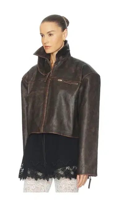 Helsa The Leather Oversized Moto Jacket | Thumbnail 2 Helsa The Leather Oversized Moto Jacket | Thumbnail 2