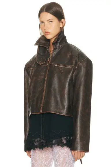 Helsa The Leather Oversized Moto Jacket | Thumbnail 4 Helsa The Leather Oversized Moto Jacket | Thumbnail 4