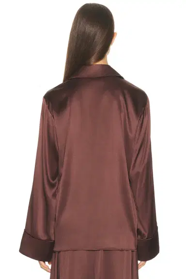 Helsa The Silk Charmeuse Pajama Shirt | Thumbnail 5 Helsa The Silk Charmeuse Pajama Shirt | Thumbnail 5