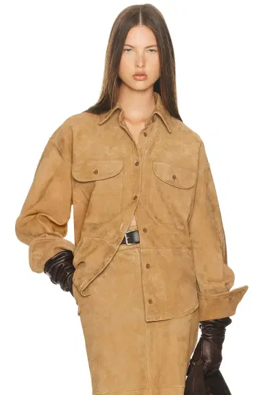 Helsa Suede Overshirt | Thumbnail 3 Helsa Suede Overshirt | Thumbnail 3