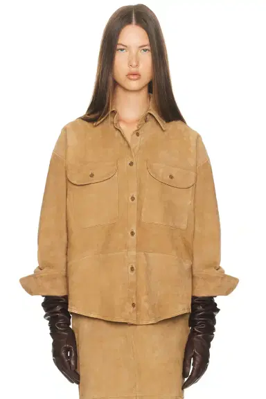 Helsa Suede Overshirt | Thumbnail 4 Helsa Suede Overshirt | Thumbnail 4