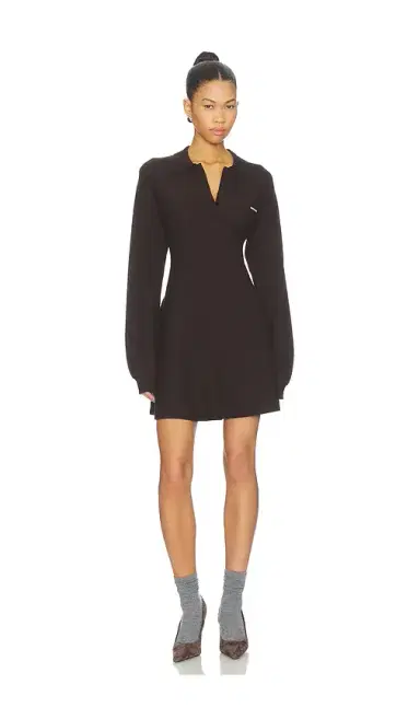 ROTATE Slinky Knit Polo Dress | Thumbnail 1 ROTATE Slinky Knit Polo Dress | Thumbnail 1