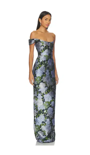 SAU LEE Jackson Jacquard Gown | Thumbnail 2 SAU LEE Jackson Jacquard Gown | Thumbnail 2