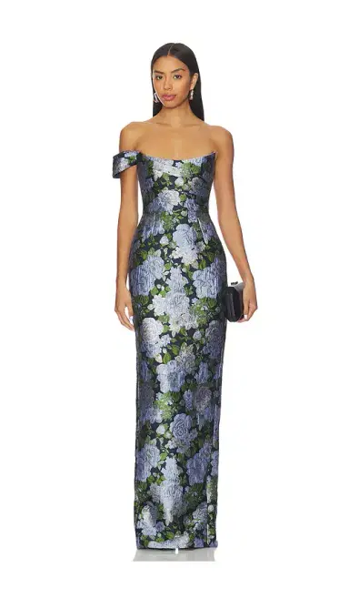 SAU LEE Jackson Jacquard Gown | Thumbnail 1 SAU LEE Jackson Jacquard Gown | Thumbnail 1