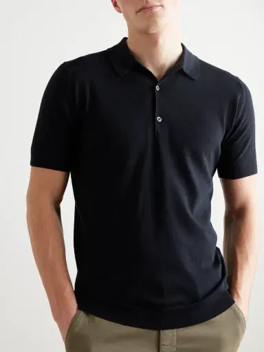 John Smedley Roth Sea Island Cotton Polo Shirt - Men | Thumbnail 3 John Smedley Roth Sea Island Cotton Polo Shirt - Men | Thumbnail 3