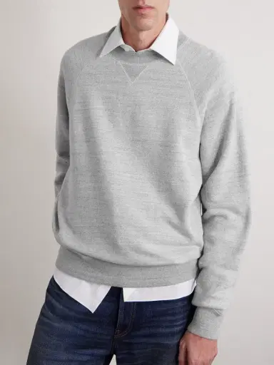 Drake's Cotton-Jersey Sweatshirt - Men | Thumbnail 3 Drake's Cotton-Jersey Sweatshirt - Men | Thumbnail 3