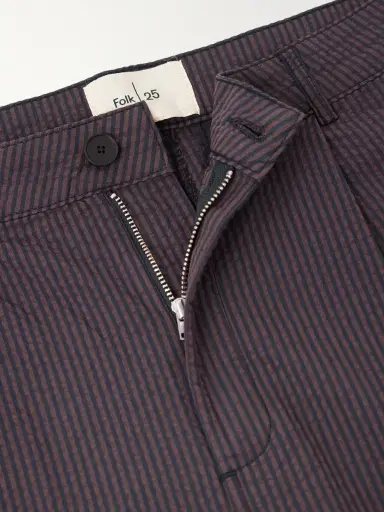 Folk Cropped Wide-Leg Striped Cotton-Seersucker Trousers - Men | Thumbnail 5 Folk Cropped Wide-Leg Striped Cotton-Seersucker Trousers - Men | Thumbnail 5