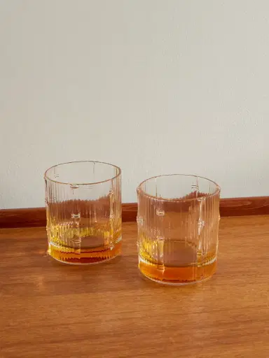 La DoubleJ Bamboo Set of Two Crystal Glass Tumblers - Men | Thumbnail 1 La DoubleJ Bamboo Set of Two Crystal Glass Tumblers - Men | Thumbnail 1