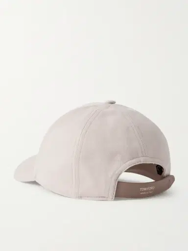 Tom Ford Leather-Trimmed Logo-Embroidered Cotton-Twill Baseball Cap - Men | Thumbnail 4 Tom Ford Leather-Trimmed Logo-Embroidered Cotton-Twill Baseball Cap - Men | Thumbnail 4