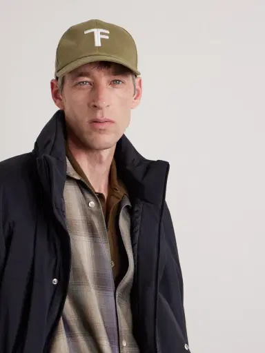 Tom Ford Logo-Embroidered Leather-Trimmed Cotton-Twill Baseball Cap - Men | Thumbnail 2 Tom Ford Logo-Embroidered Leather-Trimmed Cotton-Twill Baseball Cap - Men | Thumbnail 2