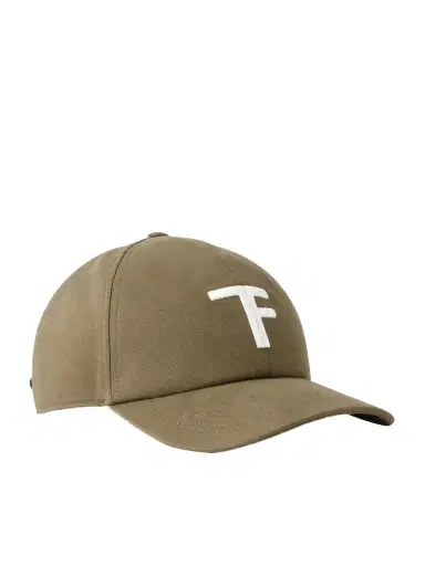 Tom Ford Logo-Embroidered Leather-Trimmed Cotton-Twill Baseball Cap - Men | Thumbnail 1 Tom Ford Logo-Embroidered Leather-Trimmed Cotton-Twill Baseball Cap - Men | Thumbnail 1