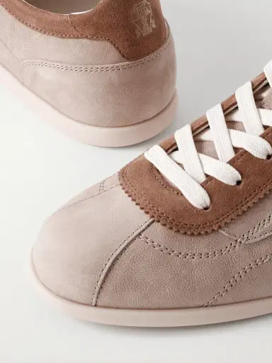 Brunello Cucinelli Suede-Trimmed Leather Sneakers - Men | Thumbnail 5 Brunello Cucinelli Suede-Trimmed Leather Sneakers - Men | Thumbnail 5