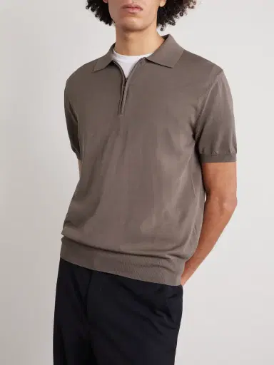 Canali Cotton-Jersey Polo Shirt - Men | Thumbnail 3 Canali Cotton-Jersey Polo Shirt - Men | Thumbnail 3