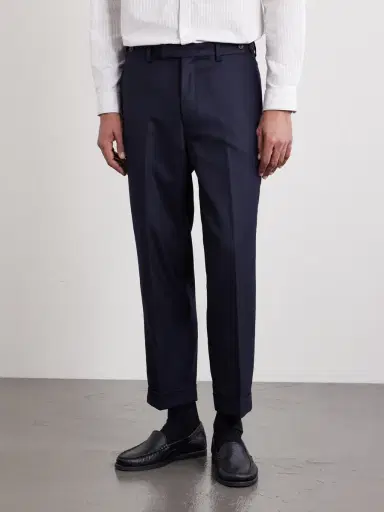 Beams Plus Ivy Cropped Tapered Brushed Wool-Blend Twill Suit Trousers - Men | Thumbnail 3 Beams Plus Ivy Cropped Tapered Brushed Wool-Blend Twill Suit Trousers - Men | Thumbnail 3