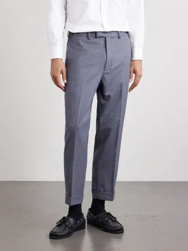 Beams Plus Ivy Cropped Tapered Brushed Wool-Blend Twill Suit Trousers - Men | Thumbnail 3 Beams Plus Ivy Cropped Tapered Brushed Wool-Blend Twill Suit Trousers - Men | Thumbnail 3