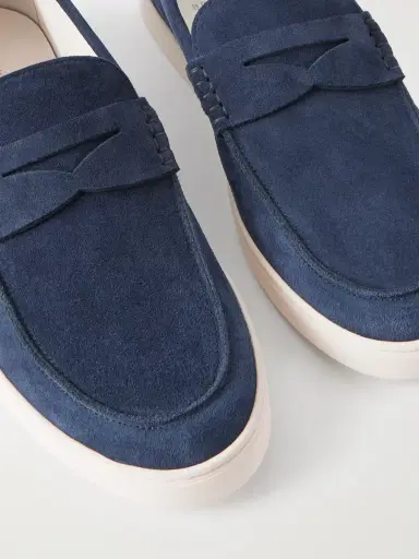 Brunello Cucinelli Suede Penny Loafers - Men | Thumbnail 5 Brunello Cucinelli Suede Penny Loafers - Men | Thumbnail 5