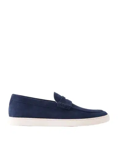 Brunello Cucinelli Suede Penny Loafers - Men | Thumbnail 1 Brunello Cucinelli Suede Penny Loafers - Men | Thumbnail 1