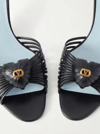 Valentino Garavani Royal 65 Embellished Leather Mules | Thumbnail 4 Valentino Garavani Royal 65 Embellished Leather Mules | Thumbnail 4